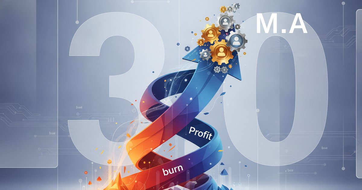 From burn to profit to M&A